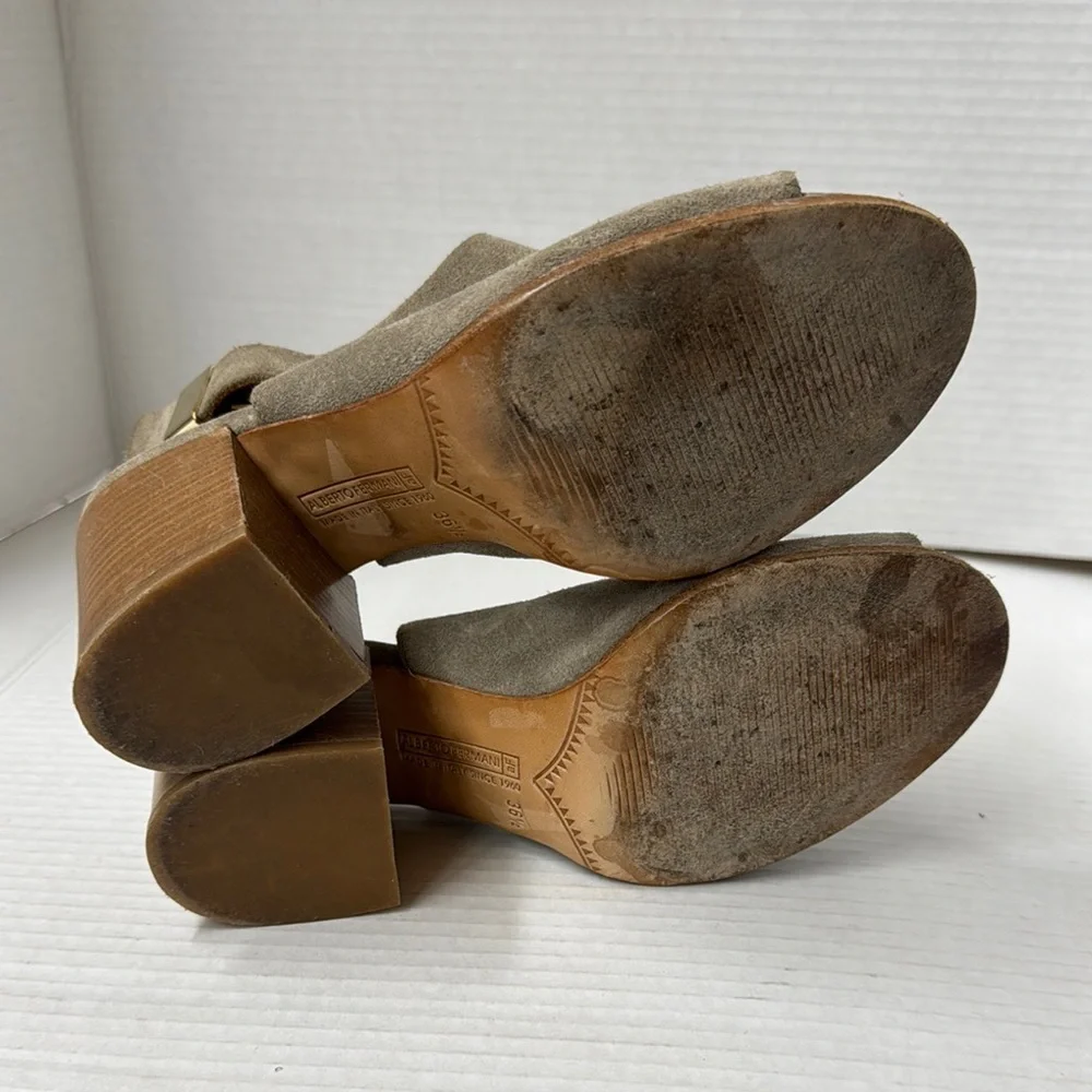 Women's Alberto Fermani Suede Peep Toe Sandals 36.5
